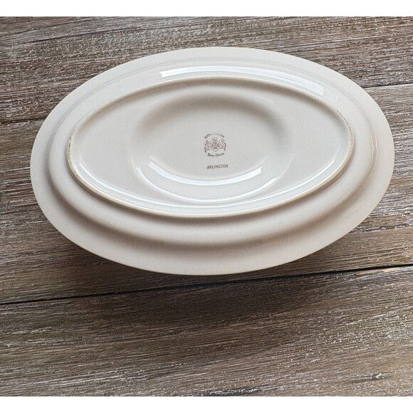 Vintage Royal Jackson Arlington Gravy Boat Attached Underplate Dogwoods Floral - Picture 4 of 4
